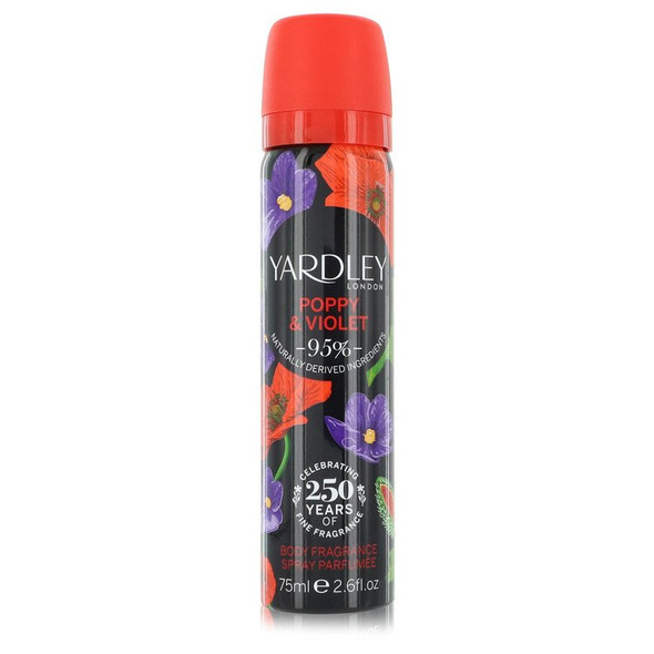 Yardley Poppy & Violet by Yardley London Body Fragrance Spray 2.6 oz for Women