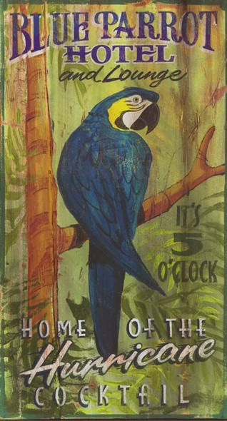 Tropical Parrot Five O'Clock Somewhere Wall Art