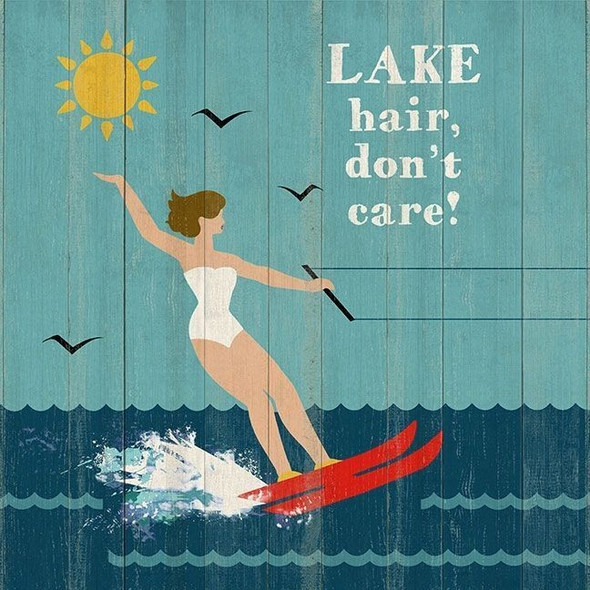 Lake Hair Don't Care Watersking Wall Decor