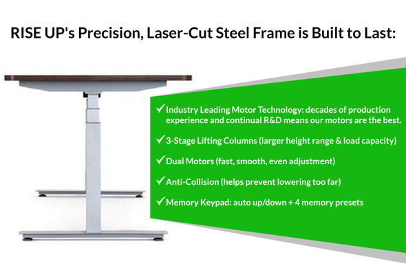 Gray and Natural Bamboo 52" Dual Motor Electric Office Adjustable Computer Desk - 397741