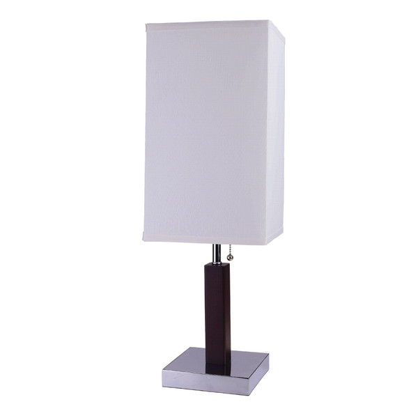 Minimalist White and Brown Tall Table Lamp