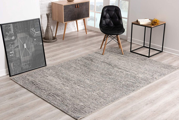 8 x 10 Blue and Gray Distressed Area Rug