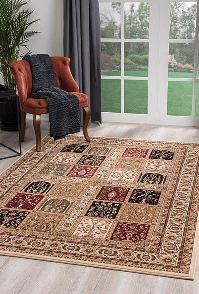 2 x 10 Cream Traditional Decorative Runner Rug