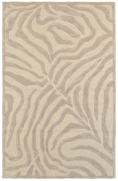 8 x 10' Taupe Zebra Pattern Area Rug