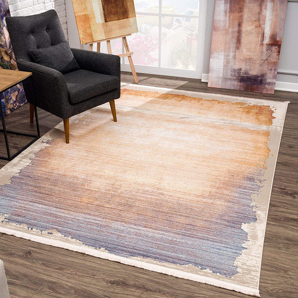 2 x 20 Beige Faded Sunset Runner Rug