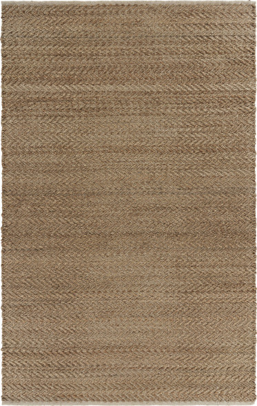 8 x 10 Natural Toned Chevron Pattern Area Rug