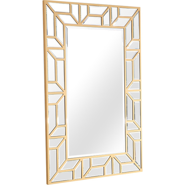 Gold Geometric Wall Mirror