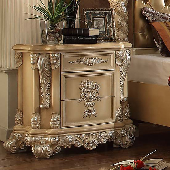 HD-7266 Pickle Frost With Silver Highlight Traditional Nightstand