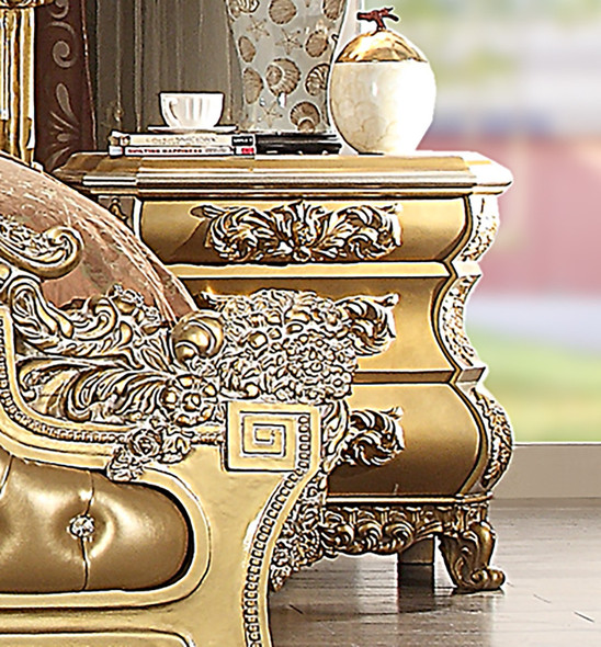 HD-8016 Bright Gold Modern Nightstand