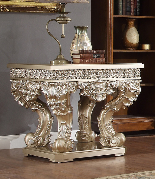 HD-8022 Champagne Gold Traditional End Table
