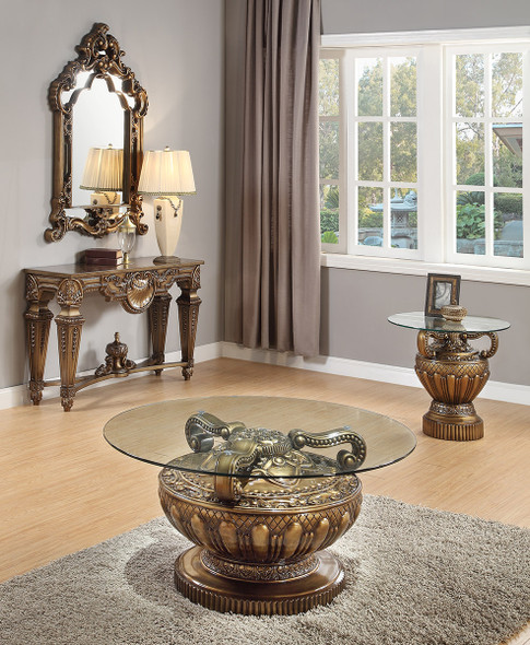 HD-8908B Bronze Traditional Coffee Table