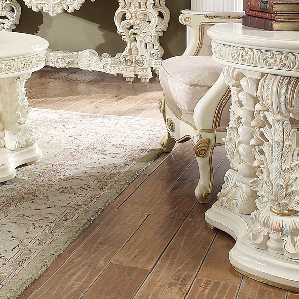 HD-8089 White Gloss Traditional End Table