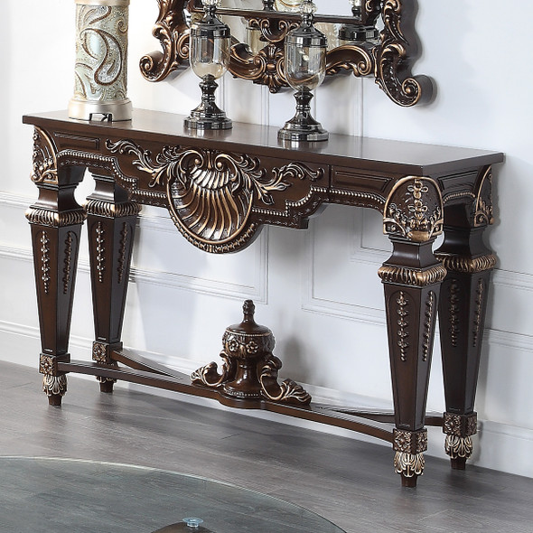 HD-8908C Cherry Traditional Console Table