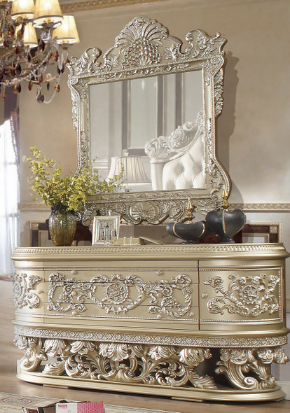 HD-8022 Champagne Traditional Bedroom Dresser