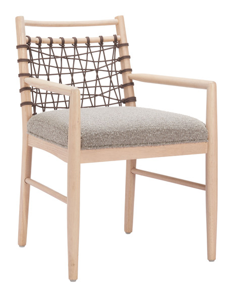 Wezly Gray (Set of 2) Rubberwood and Polyester Dining Chair