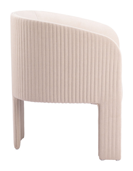 Hull Beige Polyester Accent Chair