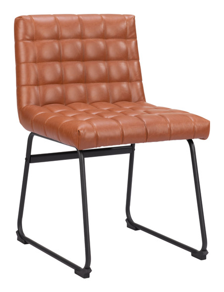 Pago Brown (Set of 2) Steel and Polyurethane Dining Chair