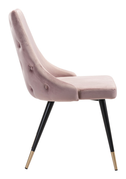 Piccolo Pink (Set of 2) Steel and Polyester Dining Chair