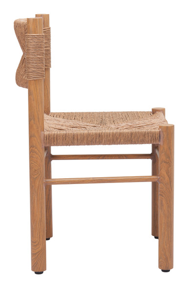 Iska Natural (Set of 2) Aluminum Dining Chair for Outdoor Use