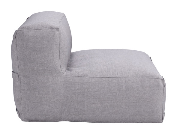 Luanda Gray Olefin and Textilene Middle Chair for Outdoor Use