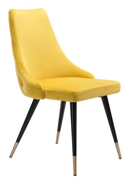 Piccolo Yellow (Set of 2) Steel and Polyester Dining Chair
