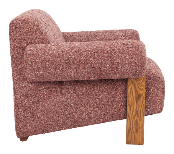 Verity Copper Ash Wood and Polyester Accent Chair