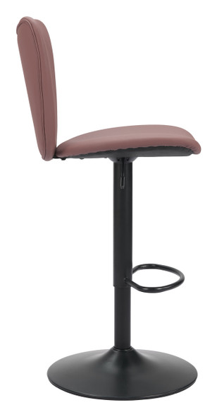 Elevate Brown (Set of 2) Steel and Polyurethane Swivel Barstool