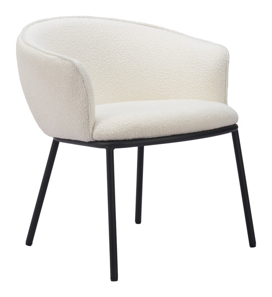 Essen Ivory Steel and Polyester Dining Chair