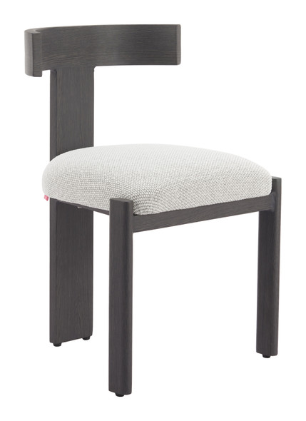 Tiana Black & Beige Aluminum and Olefin Dining Chair for Outdoor Use