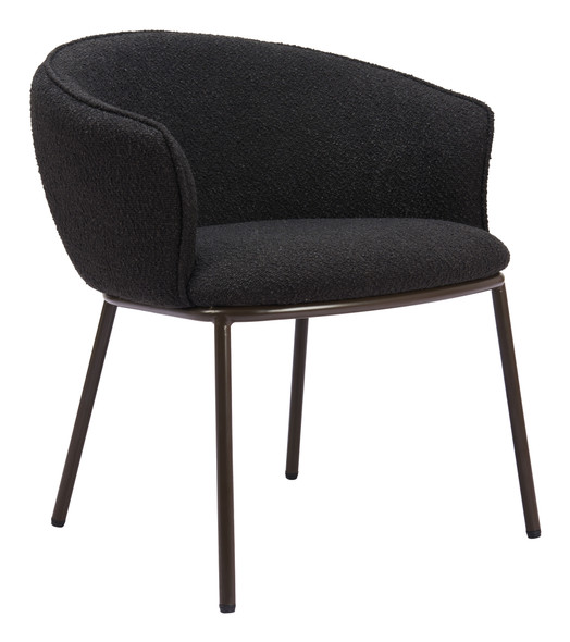 Essen Black & Bronze Steel and Polyester Dining Chair