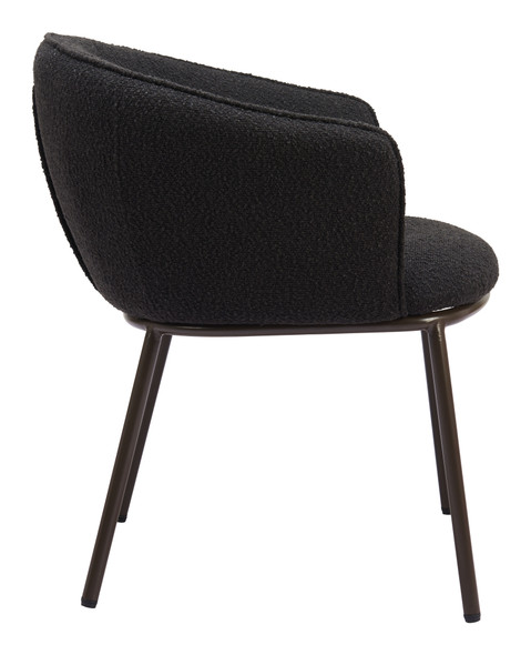 Essen Black & Bronze Steel and Polyester Dining Chair
