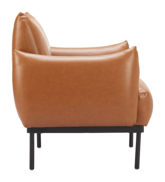 Sekil Brown Steel and Polyurethane Accent Chair