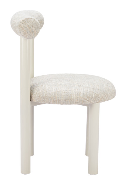 Ceres Beige Aluminum and Polyester Dining Chair for Outdoor Use