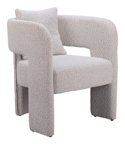 Melilla Misty Gray Steel and Polyester Dining Chair