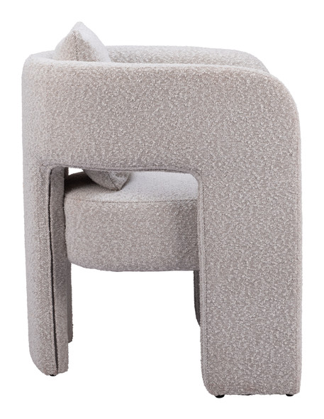 Melilla Misty Gray Steel and Polyester Dining Chair