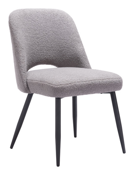Teddy Gray (Set of 2) Steel and Polyester Dining Chair