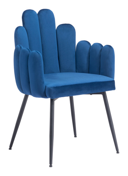 Noosa Navy Blue (Set of 2) Steel and Polyester Dining Chair