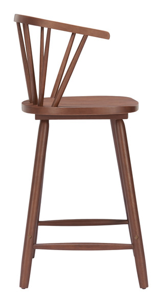 Stenger Walnut (Set of 2) Rubberwood Counter Stool