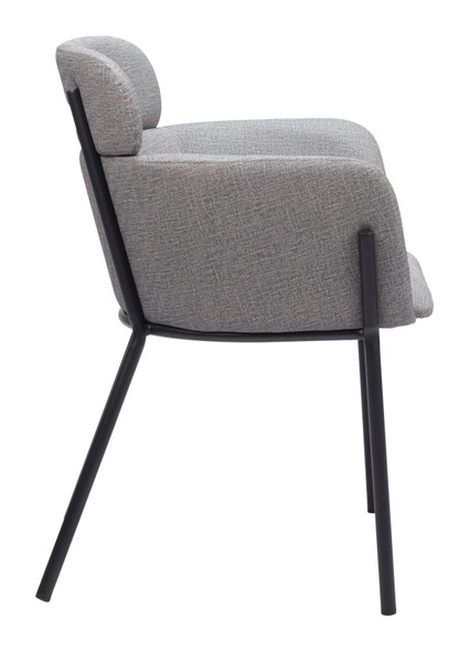 Bremor Slate Gray (Set of 2) Steel and Polyurethane Dining Chair