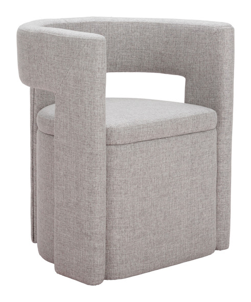 Papua Gray Polyester Dining Chair