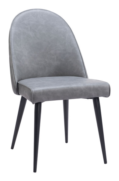 Silloth Gray (Set of 2) Steel and Polyurethane Armless Dining Chair
