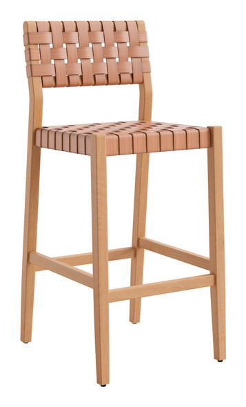 Mizuya Brown Acacia Wood Barstool for Outdoor Use