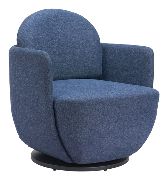 Bant Blue Steel and Polyester Swivel Chair