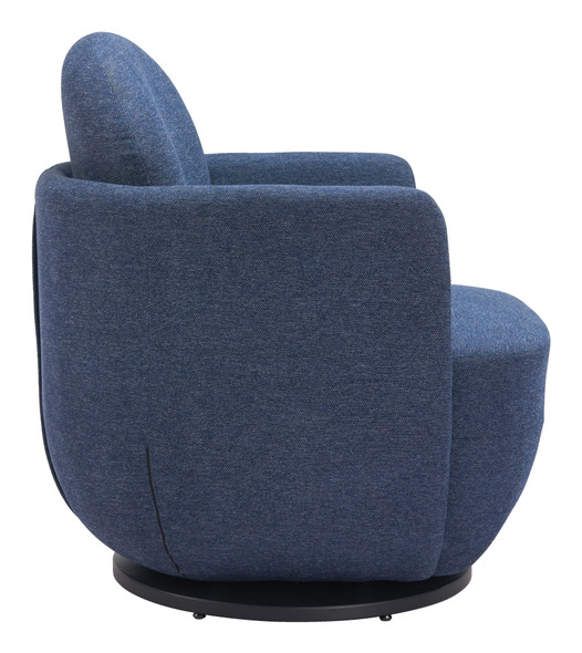 Bant Blue Steel and Polyester Swivel Chair