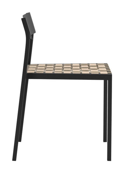 Draco Black (Set of 2) Aluminum and Polyester Stackable Dining Chair