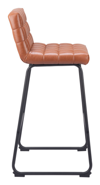 Pago Brown (Set of 2) Steel and Polyurethane Barstool