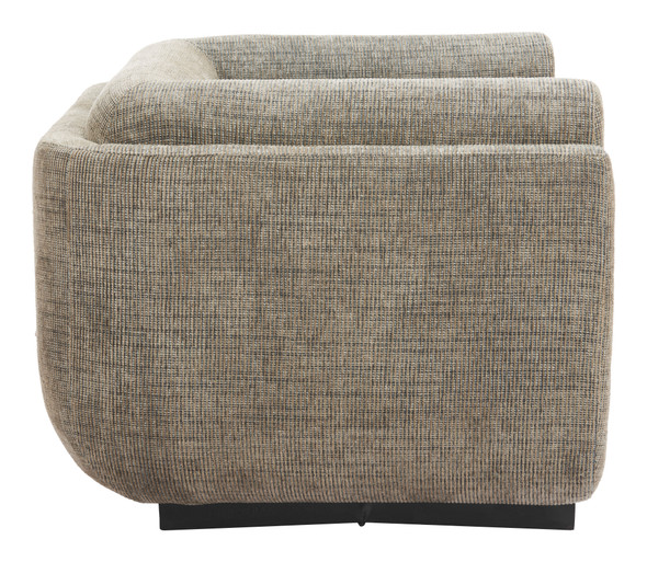 Sereneu Green Tweed Steel and Polyester Accent Chair