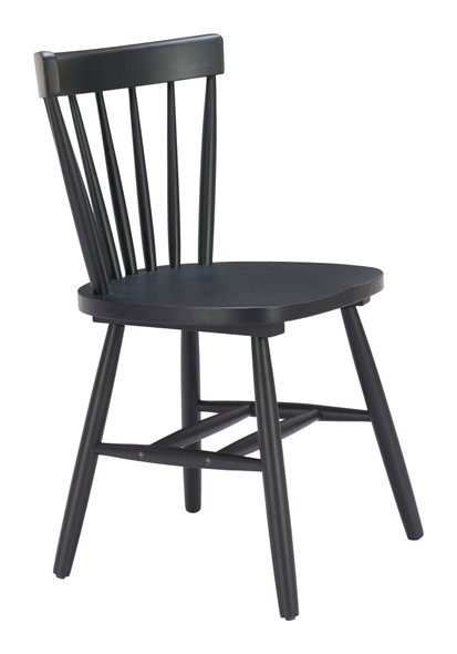 Tyce Black (Set of 2) Rubberwood Dining Chair