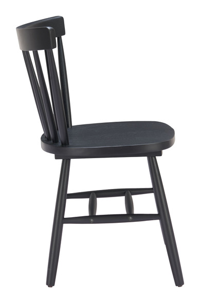 Tyce Black (Set of 2) Rubberwood Dining Chair