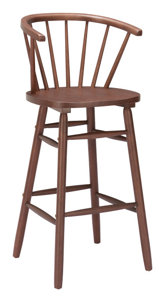 Stenger Walnut (Set of 2) Rubberwood Barstool
